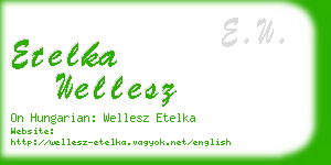 etelka wellesz business card